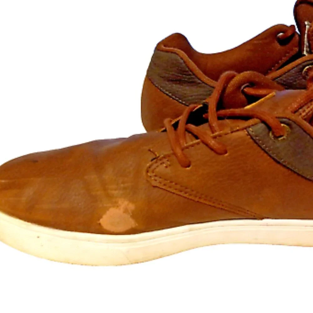 Levi’s Men’s Sneakers Size 12 Brown Faux Leather Casual Lace Up Comfort Shoes